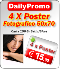 4 X Poster Fotografico 50x70